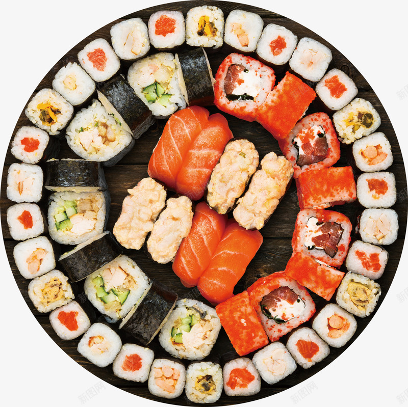 一盘美味的寿司食物png免抠素材_88icon https://88icon.com 免抠图 寿司 效果图 日本料理 装饰图 装饰画 食物
