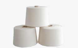 实物白色棉纱棉线卷筒素材