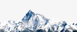 高山白色巍峨的雪山装饰高清图片