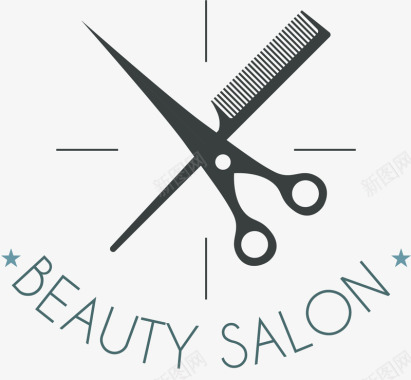 SPA美容理发店logo图标图标