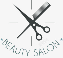 美发沙龙工具理发店logo图标高清图片