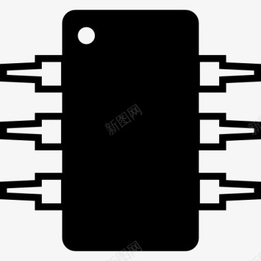 实验工具和用具集成电路图标图标