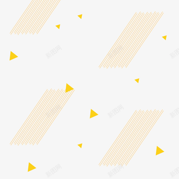 黄色三角和线条漂浮png免抠素材_88icon https://88icon.com 三角形 几何 彩色 漂浮 漂浮物 现代 科技 科技漂浮物 线条