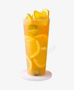 鲜橙果茶产品实物素材