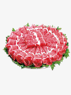 白菜羊肉卷火锅羊肉卷高清图片