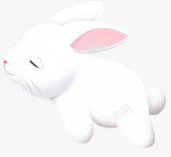 睡觉的小兔子可爱小兔高清图片