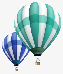 白绿色飞机卡通手绘双色升气球高清图片