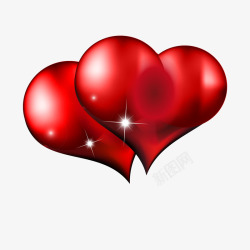 立体红色爱心素材