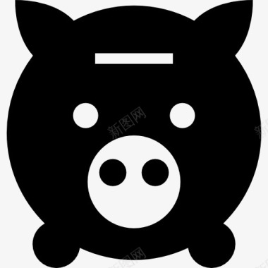 新年小猪储钱罐工具正面图标图标