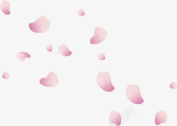花粉色红色成束粉红色浪漫飞舞花瓣矢量图高清图片