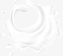 白色牛奶牛奶飞溅元素矢量图素材