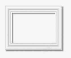 立体方框白色立体欧式相框高清图片
