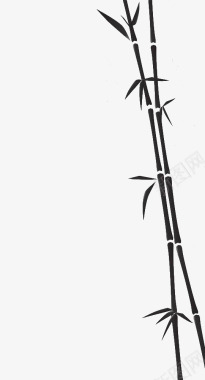 手绘素材手绘黑色竹节图标图标