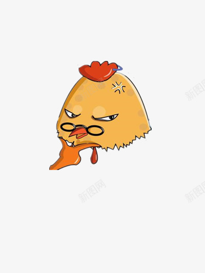 耍酷的鸡头png免抠素材_88icon https://88icon.com 动物 图片 大头 搞笑