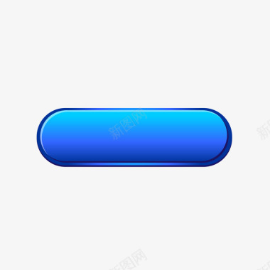 蓝色科技感按钮图标图标