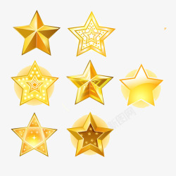 平面矢量图形黄色星星高清图片