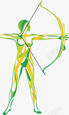 运动人物创意绿色运动人物图标图标