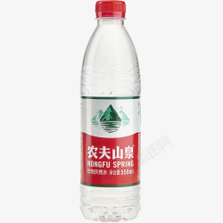 农夫农夫山泉红盖饮用水单瓶高清图片
