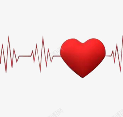 心电图红色的心率图标图标