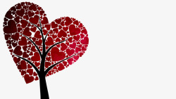 浪漫情人节爱心树素材