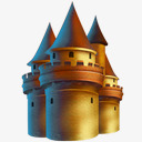 城堡黄金城堡电脑图标欧美城堡图标