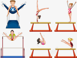 体操运动员名单手绘体操高清图片