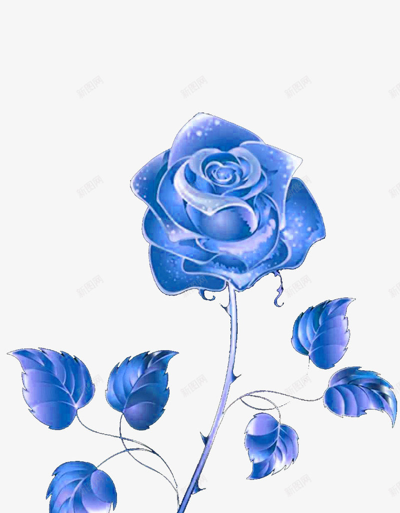 蓝色的玫瑰花浪漫有你png免抠素材_88icon https://88icon.com 95816490 浪漫 玫瑰 蓝色