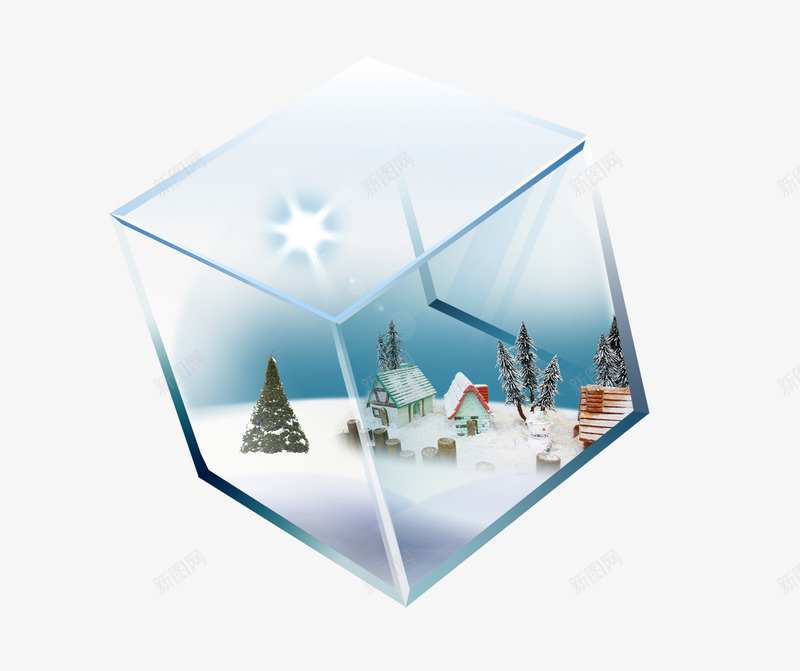 立体盒子冰雪透明效果免费png免抠素材_88icon https://88icon.com 免费 冰雪 效果 盒子 立体 素材 透明