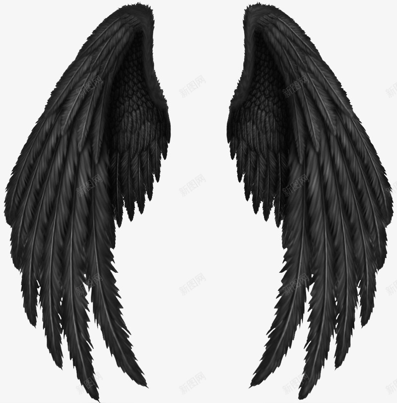 黑色的翅膀羽毛png免抠素材_88icon https://88icon.com 两个翅膀 暗黑翅膀 羽毛 翅膀 翅膀封面 黑暗 黑色