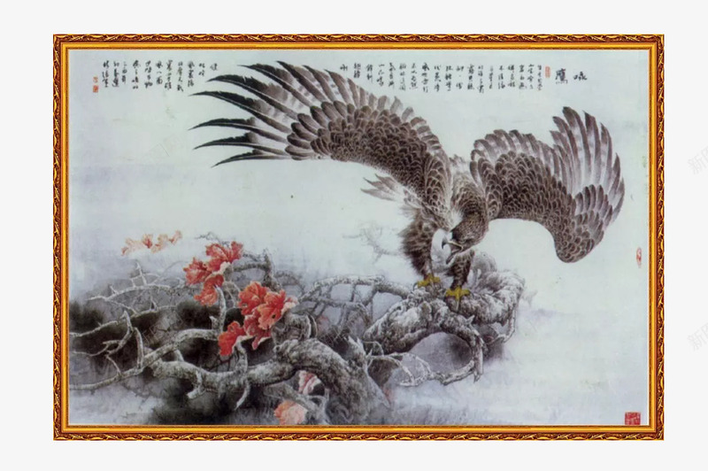 经典水墨国画壁画png免抠素材_88icon https://88icon.com 中式挂画 产品实物 国画 壁画 大鹏展翅 大鹏展翅素材 客厅画 挂画 有框画 水墨大鹏展翅挂画 水墨方框边 装饰画