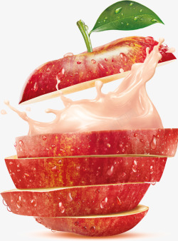 苹果汁素材植物水果苹果果汁效果高清图片
