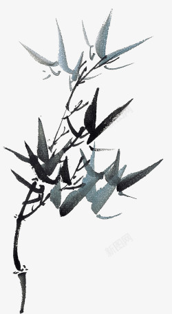中国风水墨国画竹子素材