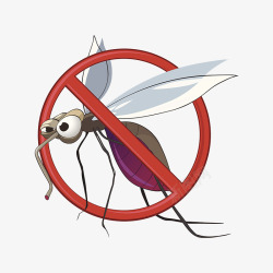 吸血的蚊子卡通禁止蚊子疾病预防控制宣传图图标高清图片