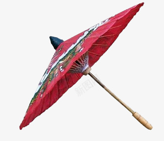 雨伞古风伞红色雨伞图标图标