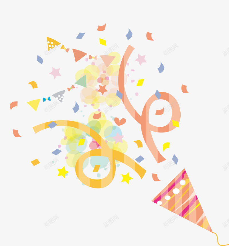 红色节庆活动礼炮png免抠素材_88icon https://88icon.com 丝带 彩带 彩炮 拉炮 活动 生日礼花 礼炮 礼花 装饰图案 飘带