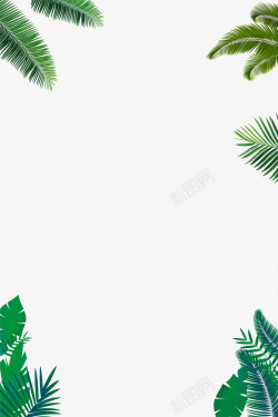 热带边框热带植物装饰边框高清图片