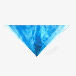 蓝色晶莹唯美冰晶钻石素材