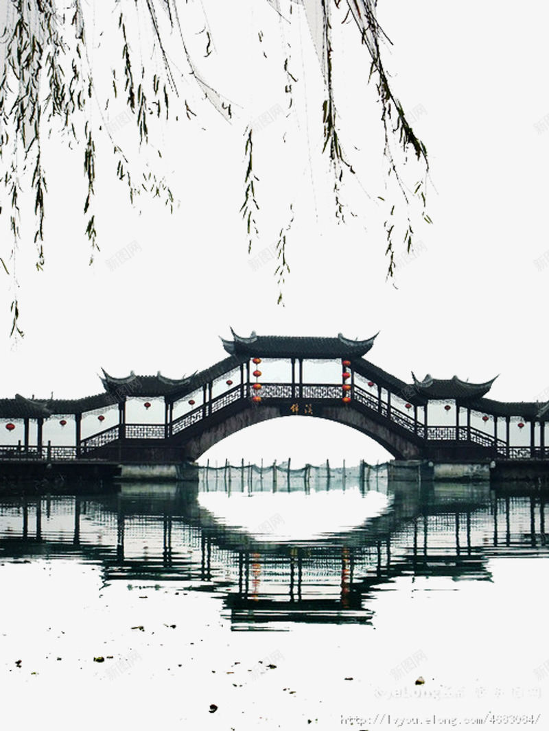 水墨古风古镇png免抠素材_88icon https://88icon.com 古镇 古镇封面 墨迹 水墨古镇 水墨风 江南风情 流水