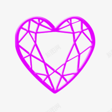 钻石图标粉色钻石宝石图标