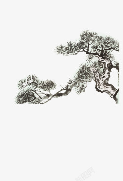 松树中国画中国画松树高清图片