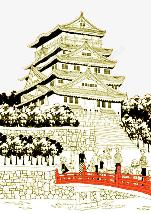 手绘旅游胜地png免抠素材_88icon https://88icon.com 回忆插画 建筑 手绘 插画 风景 高楼