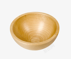 棕色加厚容器发亮的木制碗实物素材