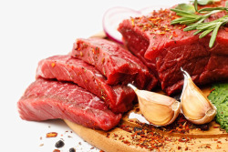 调料食材新鲜的猪肉块高清图片