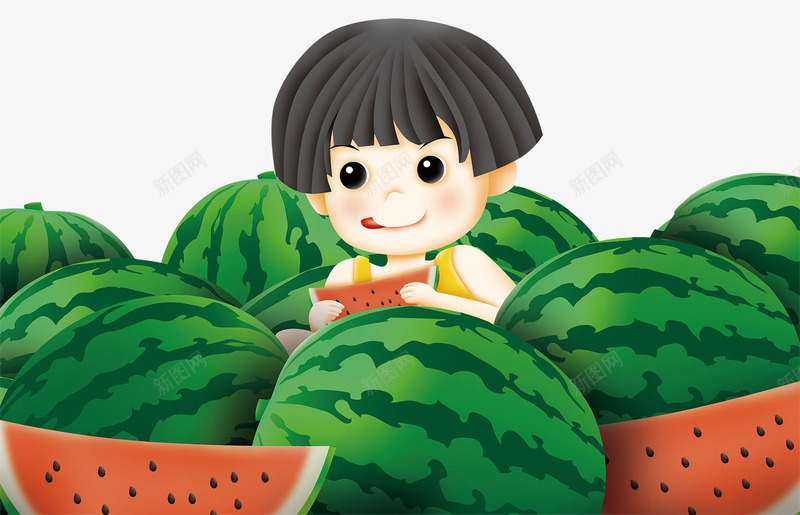 卡通夏季小暑大暑吃西瓜女孩psd免抠素材_88icon https://88icon.com 卡通 卡通夏季小暑大暑吃西瓜女孩 吃西瓜 夏季 大暑 女孩 小暑