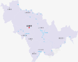 吉林省地图矢量图素材