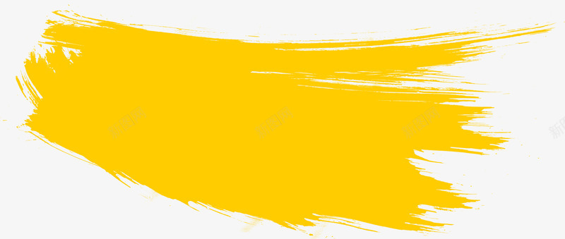 黄色颜料笔刷笔触png免抠素材_88icon https://88icon.com 笔触 运笔 颜料 黄色