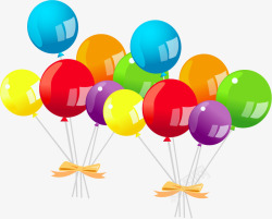 可爱缤纷气球矢量图素材