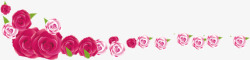粉色玫瑰花边框素材