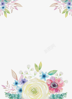 水粉花卉森林童话背景高清图片