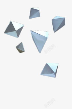 漂浮立方体漂浮几何三角立方体高清图片